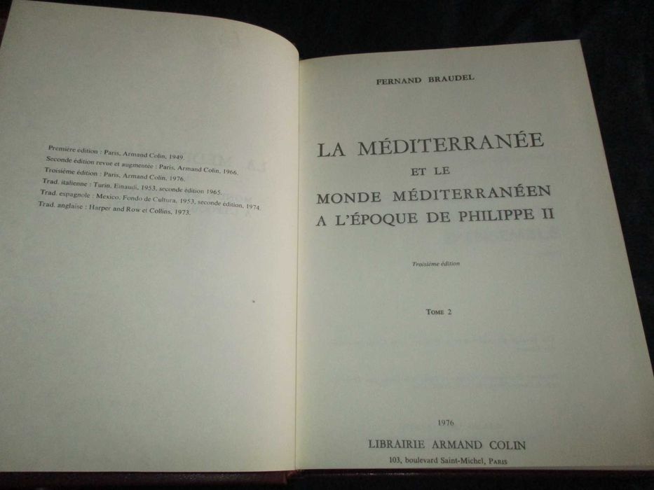 Livros La Méditerranée et le Monde Méditerranéen Fernand Braudel
