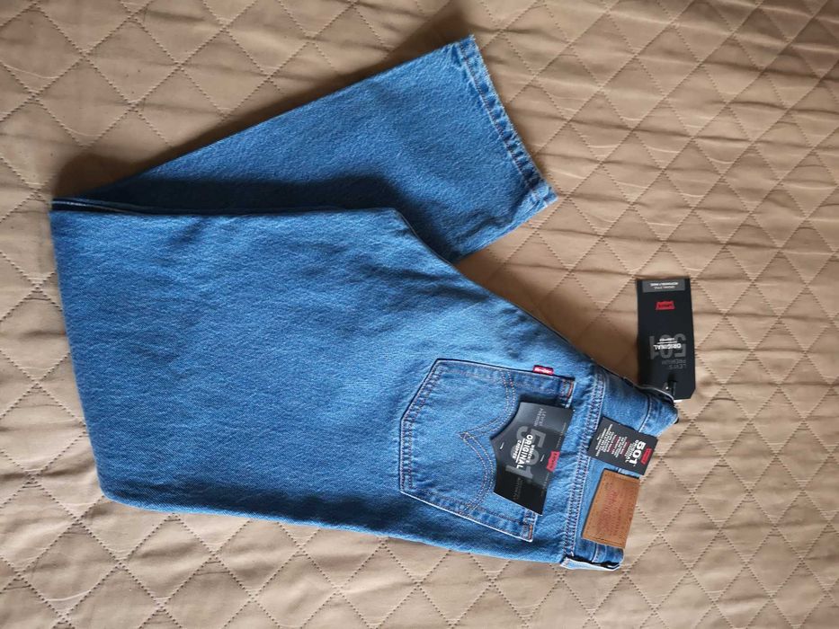 Spodnie jeansy Levi's 501 W28 L28 niebieskie denim nowe oryginalne
