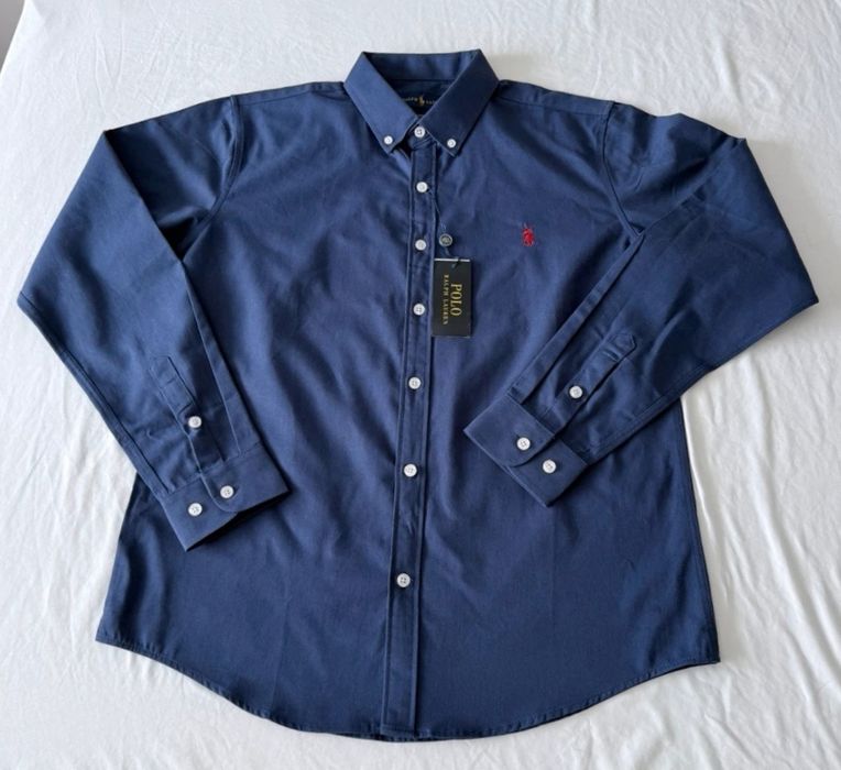 Camisa Ralph Lauren azul marinho  L  nova com etiquetas