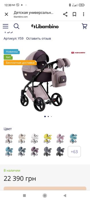 Коляска 2 в 1 Adamex