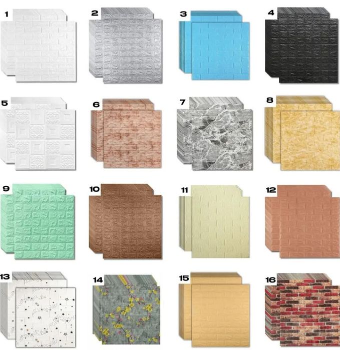 Панелі самоклеючі 77×70×0.4 пвх стін панели стеновые ремонт декор дому