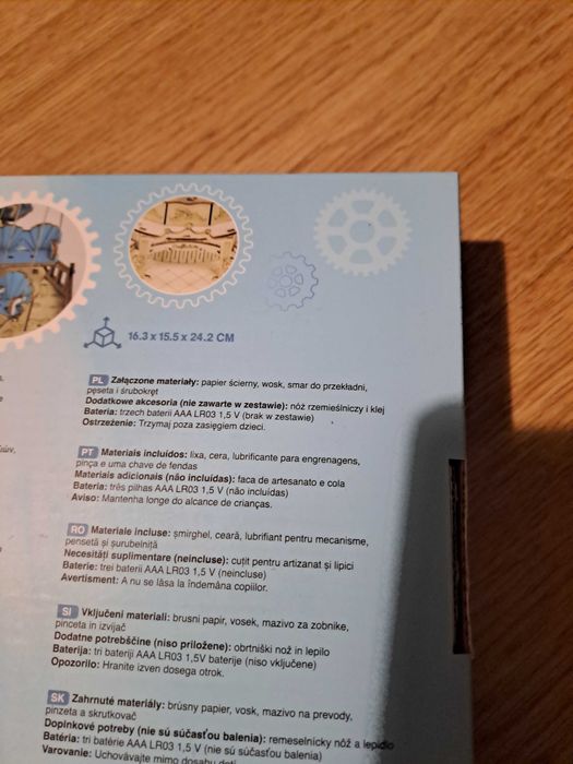 Puzzle przestrzenne karuzela drewniana diy majsterkowanie dla dzieci