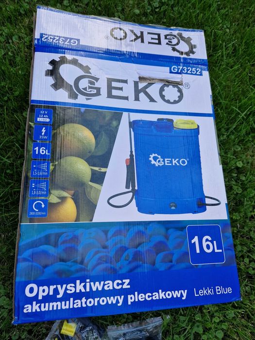 Opryskiwacz akumulatorowy plecakowy GEKO 16 litrów G73252 NOWY
