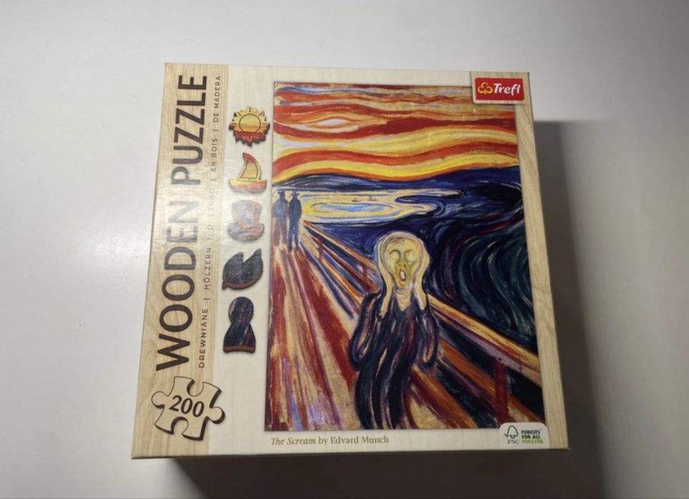 Trefl Puzzle drewniane The Scream 200 szt.