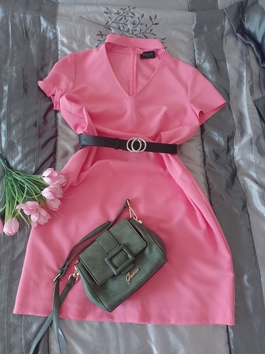 Sukienka Barbie cukierkowy róż hoker