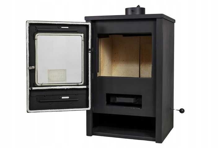 Piec Piecyk żeliwny kominek koza Leo Szamot wolnostojący