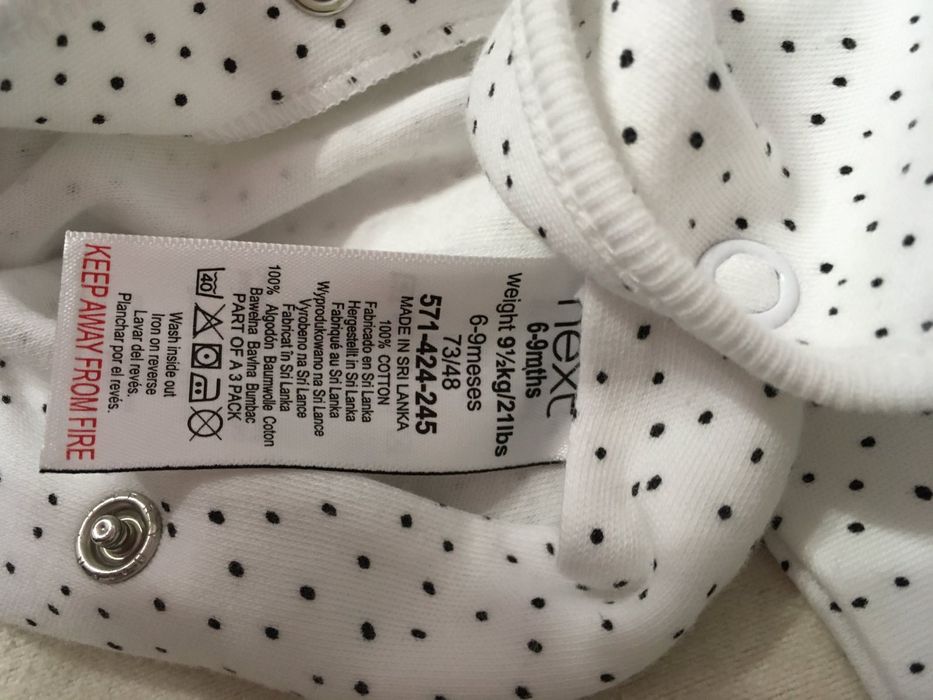 Набор человечек пижамка хлопковый новый 6-9 мес с единорогами