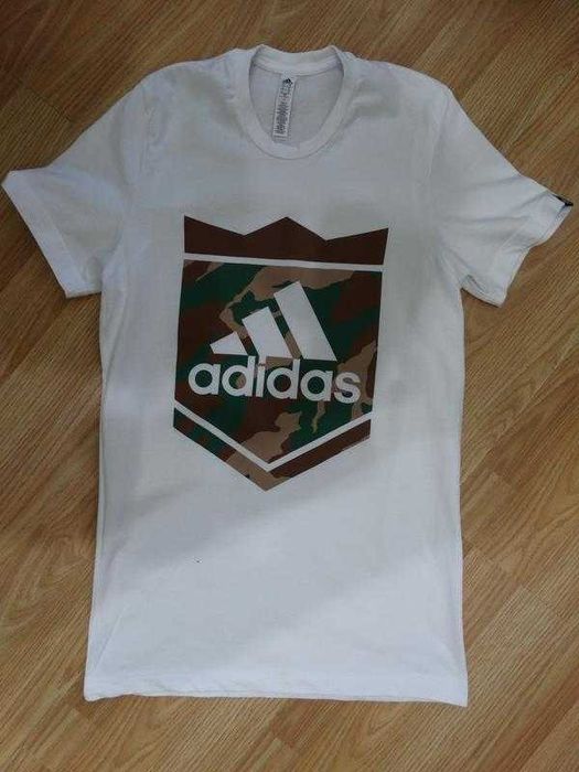 Футболка біла з малюнком ТМ Adidas розмір S/XS