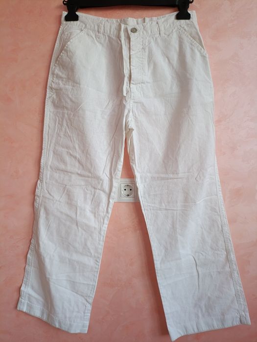 Джинсы брюки Denim Co 34/32 лён-хлопок.