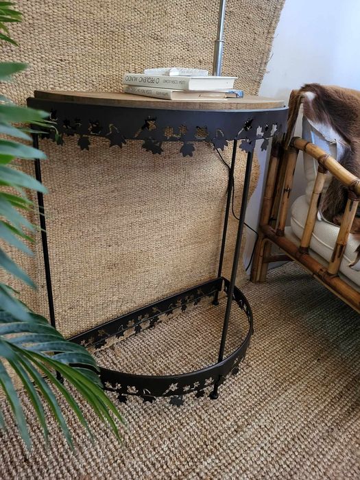 aparador, mesa, consola, apoio, ferro, rustico