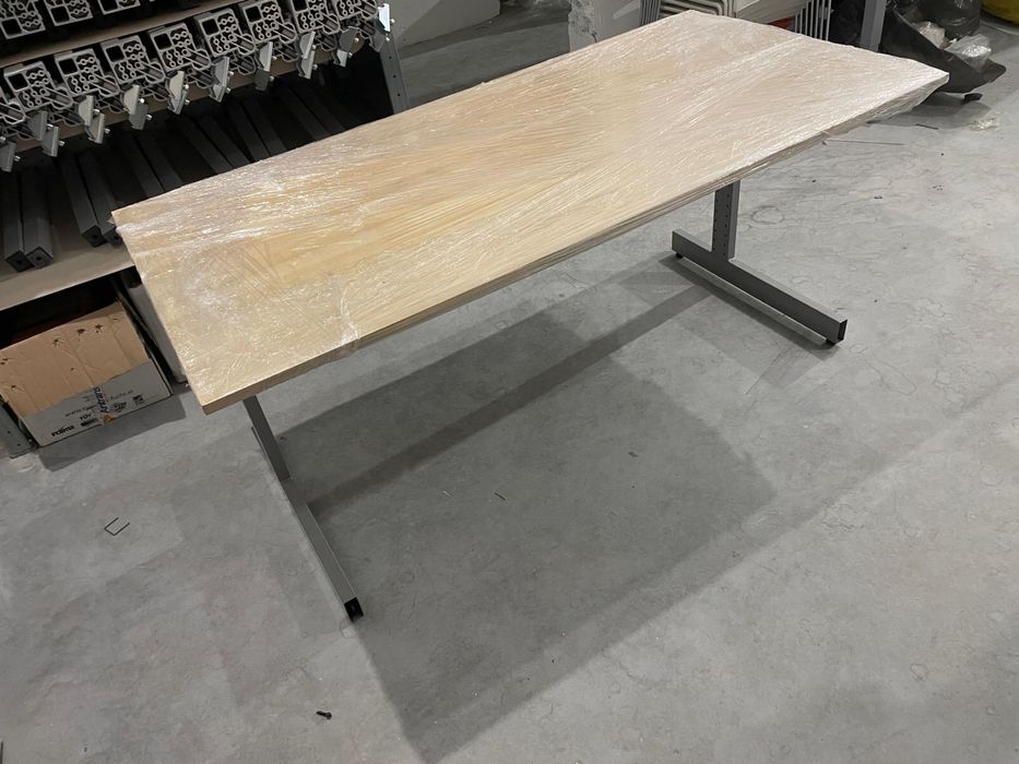 Stół roboczy 160x80x72 metalowa rama kolor sosna