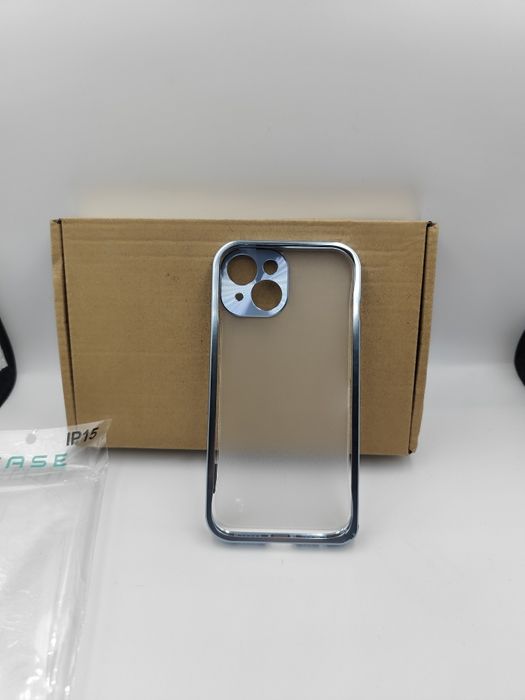 NOWE Etui do iPhone 15 z metalową ramką