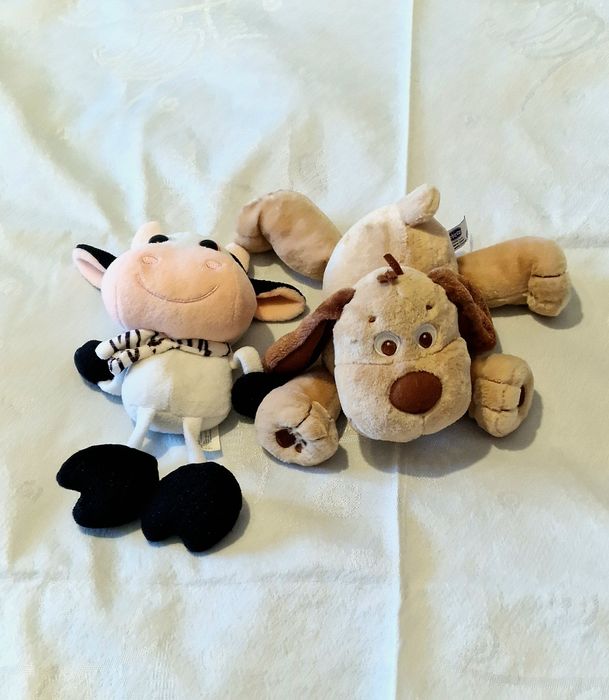 2 Bonecos ou Peluches com som para crianças