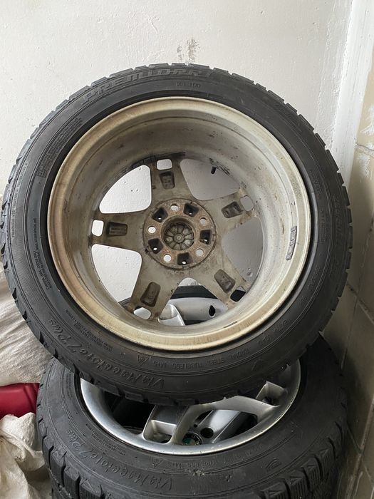 Продам диски бмв е39 5/120 49 стиль с зимней резиной R17