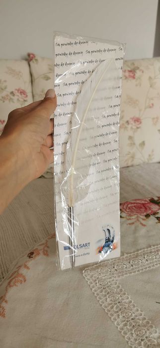 Długopis z prawdziwym ptasim piórem