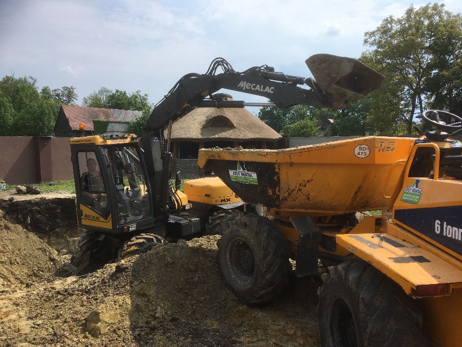 Mecalac 12 koparka ładowarka Wrocław korytowanie wykopy pod media