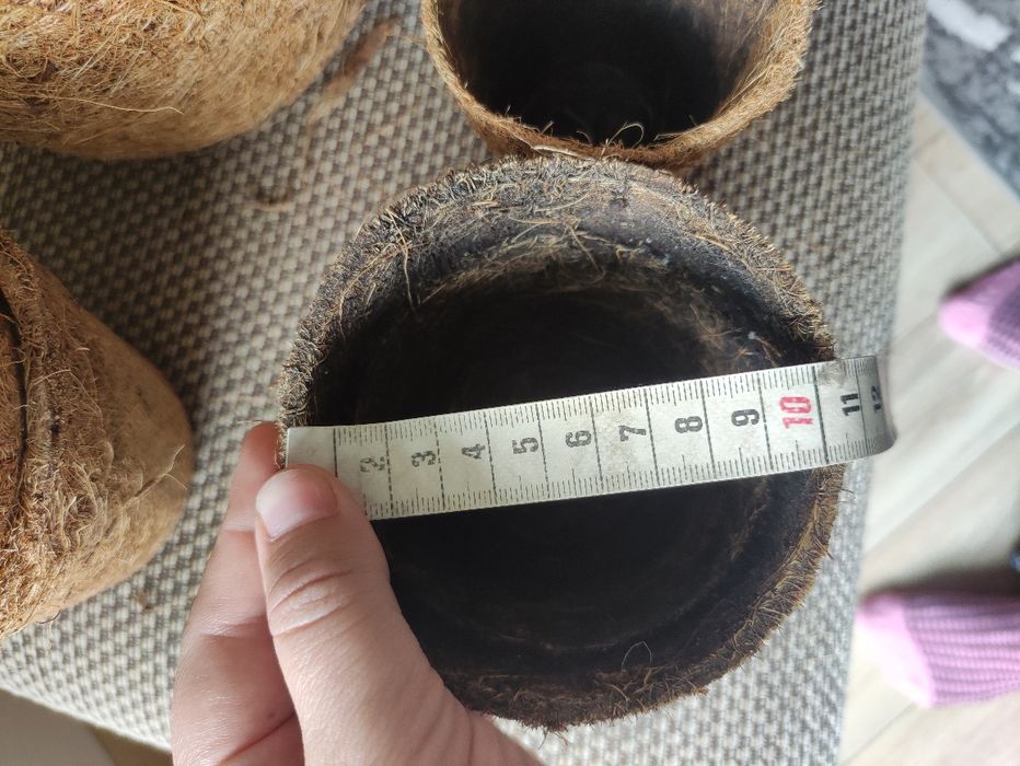Doniczki włókno kokosa eko wkłady małe duże 8 cm 10cm 20cm zestaw