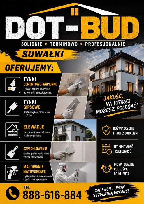 Tynki Maszynowe Cementowo Wapienne i Gipsowe