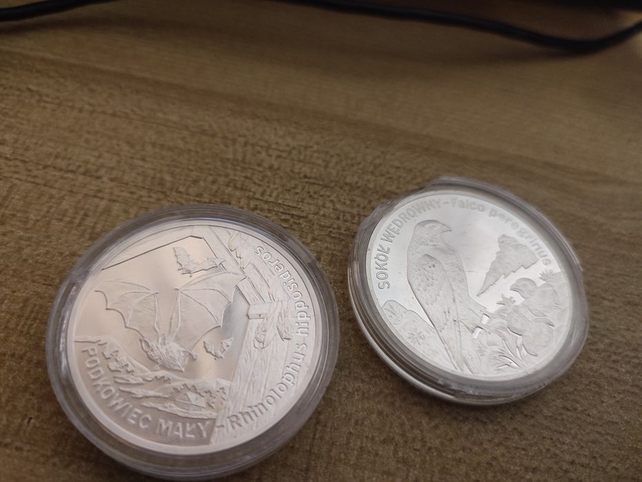 2 monety srebrne