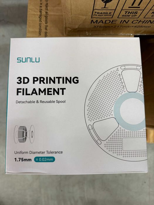 Філамент (Пластик для 3D-друку) SUNLU PLA Black 1,75 мм 1 кг