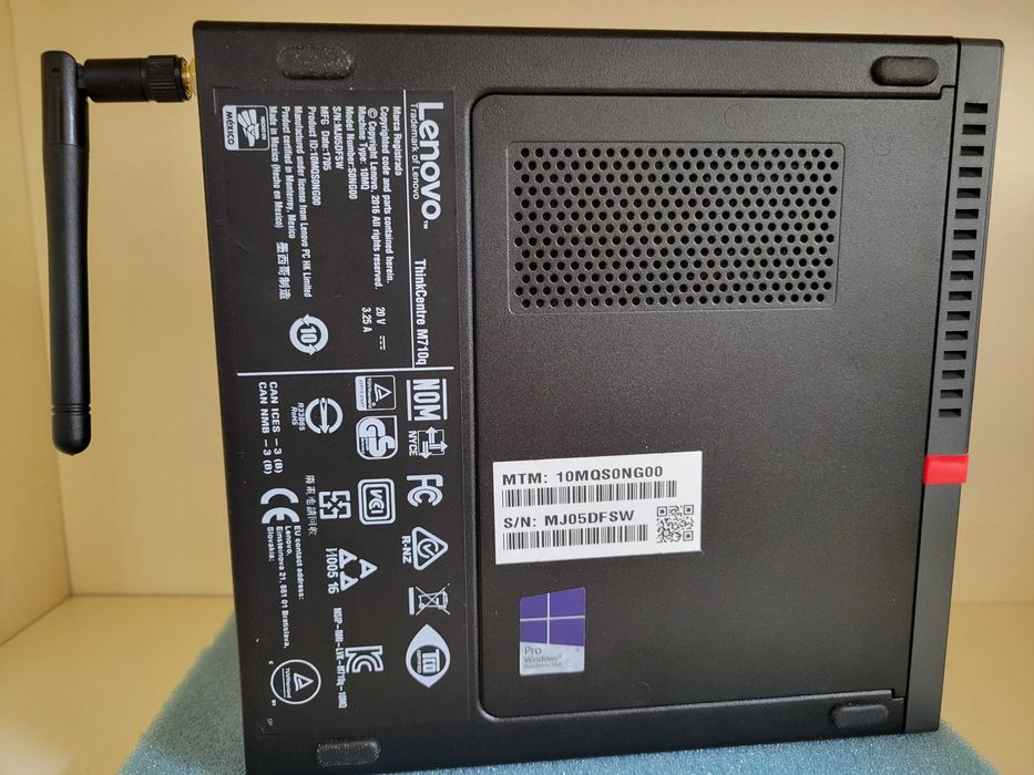 Lenovo ThinkСentre M710q Tiny WiFi 8GB/256GB SSD Core i3-7100T неттоп