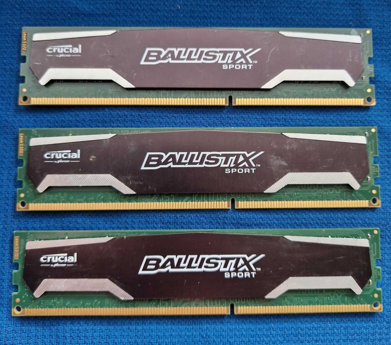 Pamięci Ram Crucial 3 x 8GB Ddr3 PC3-12800U 1600MHz