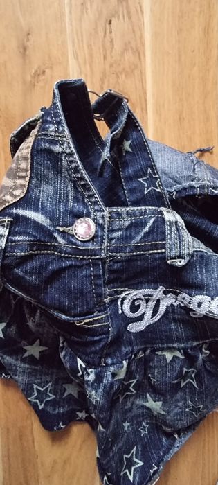 spódniczka jeans na szelkach