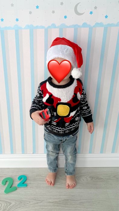 Светр новорічний різдвяний костюм Санта Клауса Миколая