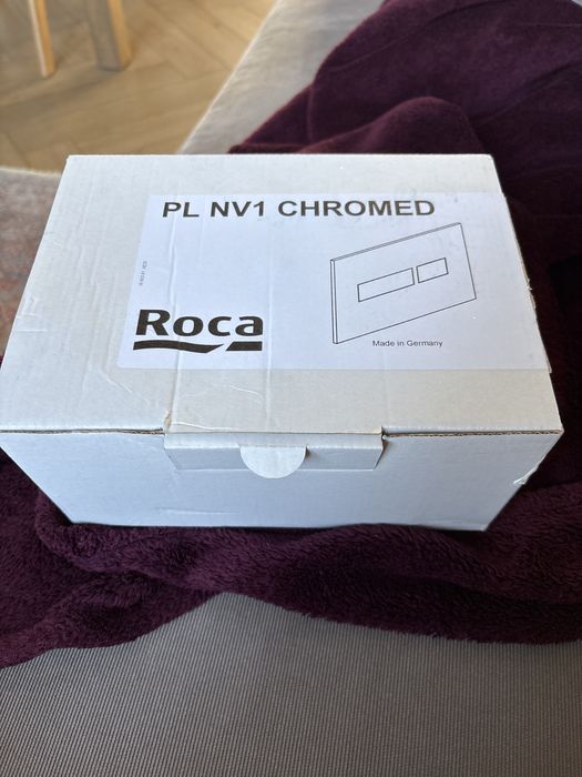 Przycisk splukujacy, czarny mat, ROCA DUPLO NOVA NV1