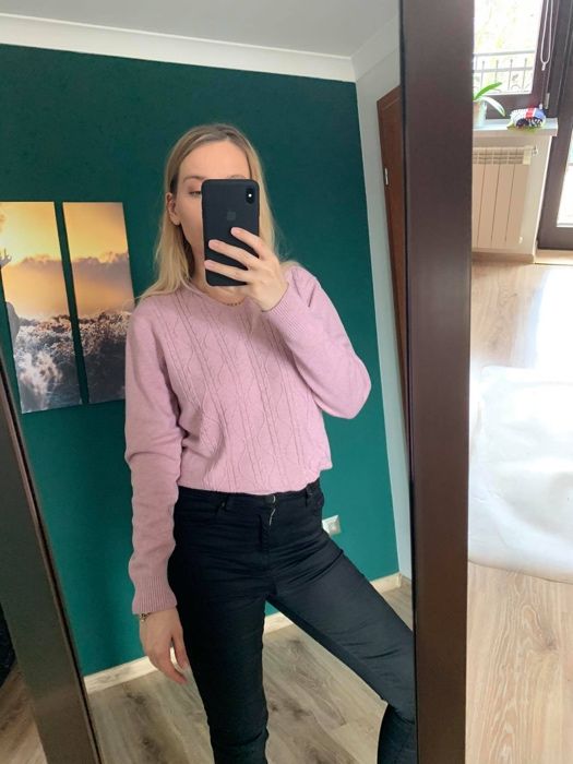 Sweter, sweter m, różowy sweter,