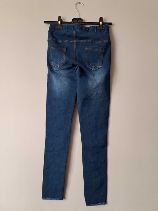 Nowe spodnie jeans Legginsy S/36 moraj koraliki
