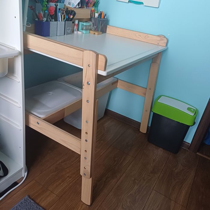 Biurko+ławeczka Ikea Flisat