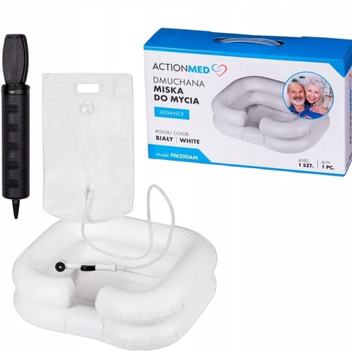 Basen, miska do mycia głowy na leżąco w łóżku