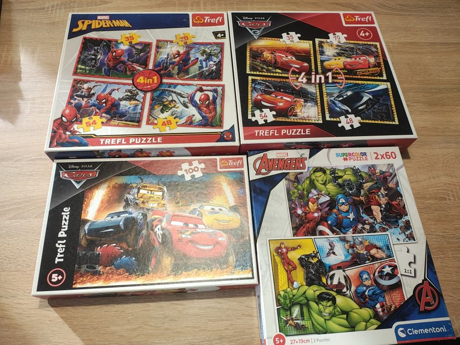 Duży zestaw puzzli i gier