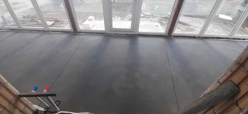 Стяжка підлоги Машинная Полусухая Напівсуха стяжка пола Заливка пола