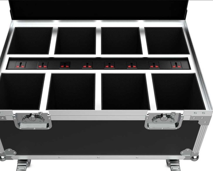 Kit de Iluminação LED Profissional (8 Projetores com Bateria e Flight Case)