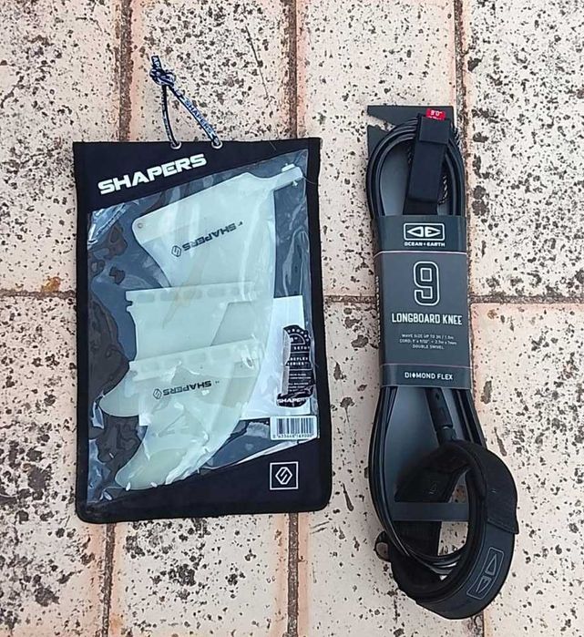 Fins/Quilhas Surf Longboard 2+1 Shapers 8"