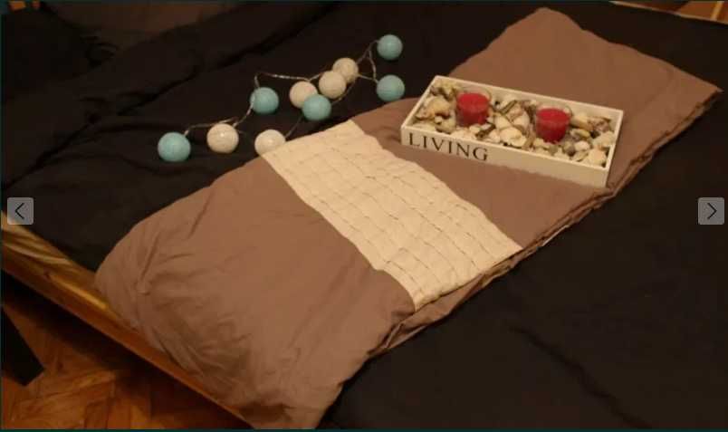 Brązowy Bieżnik na łóżko 52x255