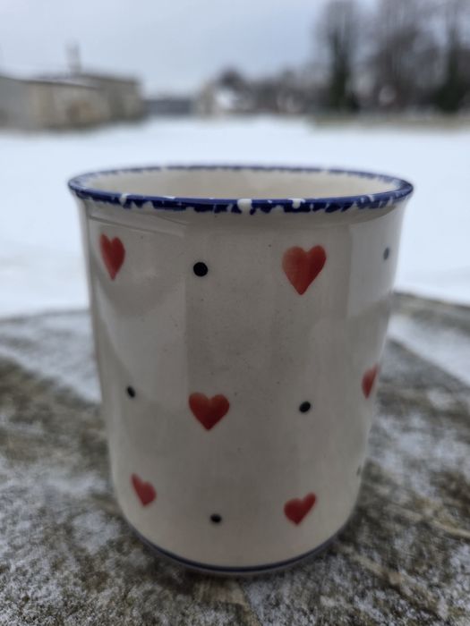 Kubek Ceramika Bolesławiec Serduszka  Mars