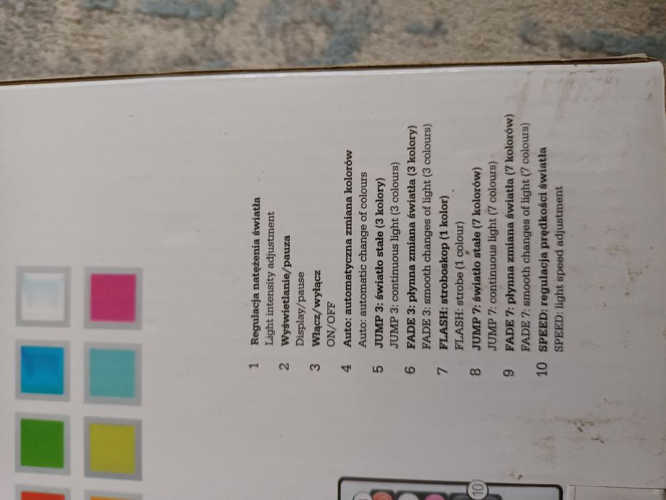 Panel LED sterowany pilotem