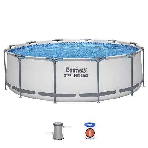 Каркасний басейн bestWay 56260 SteelPro Ø 366 х100 см і фільтр-насос