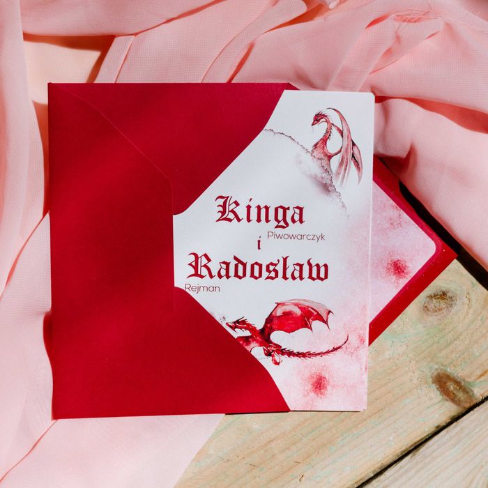 Zaproszenia na ślub w stylu FANTASY - smoki