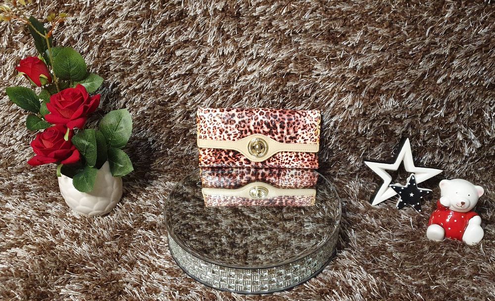 Portfel Damski Różowy w Panterkę