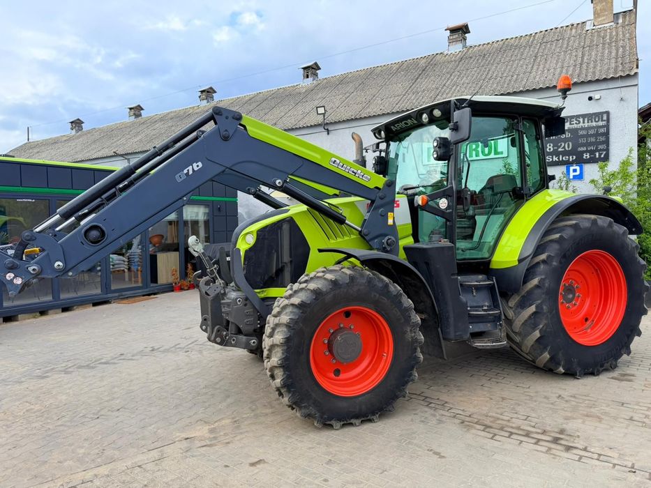 Claas Arion 640  z ładowaczem QUICKE Q76, 177KM 6 cyl. John Deere, miękka oś i kabina