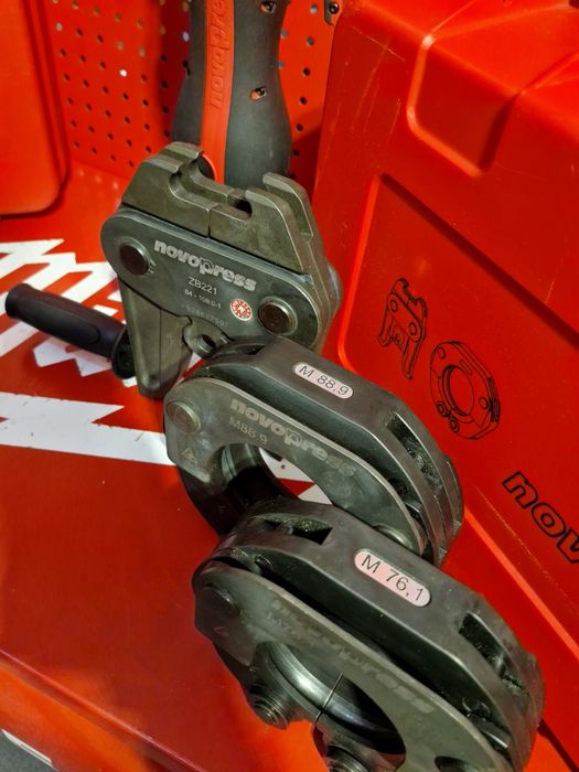 Zestaw Novopress ACO 203XL M76.1 + M88.9 + Adapter ZB221 Geberit Mapress Milwaukee Hilti Rems Ridgid M7