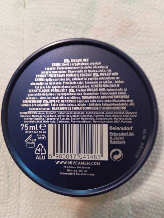 Nivea Men Creme krem pielęgnacyjny 75 ml. 2 szt.