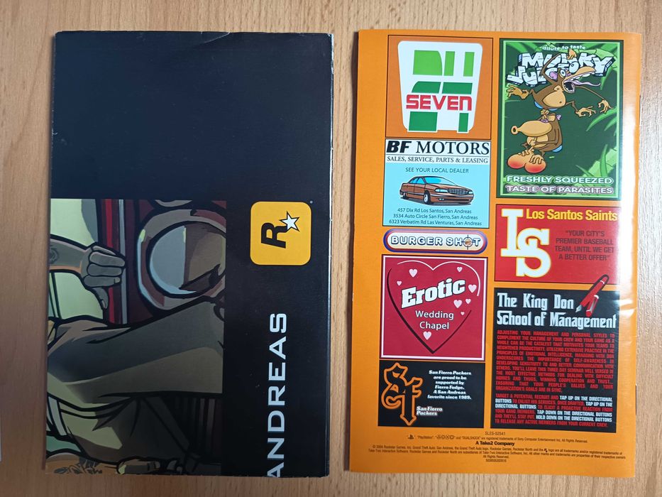 Grand Theft Auto San Andreas PS2 angielska komplet z mapa (2)