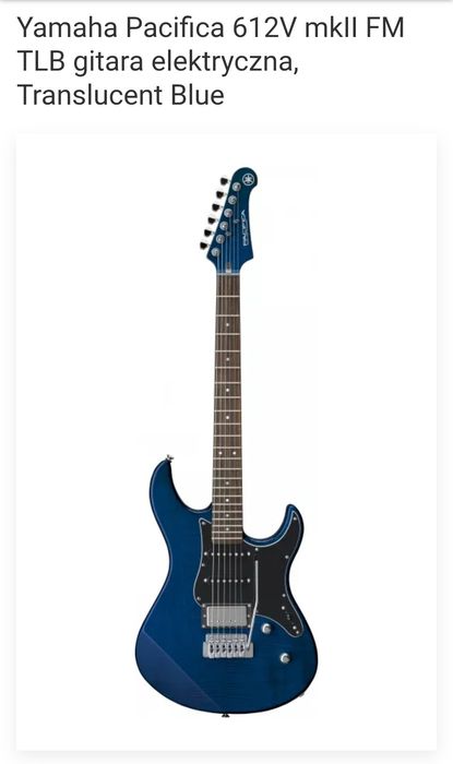 Gitara Elektryczna Yamaha 612V FM TLB MKII Translucent blue