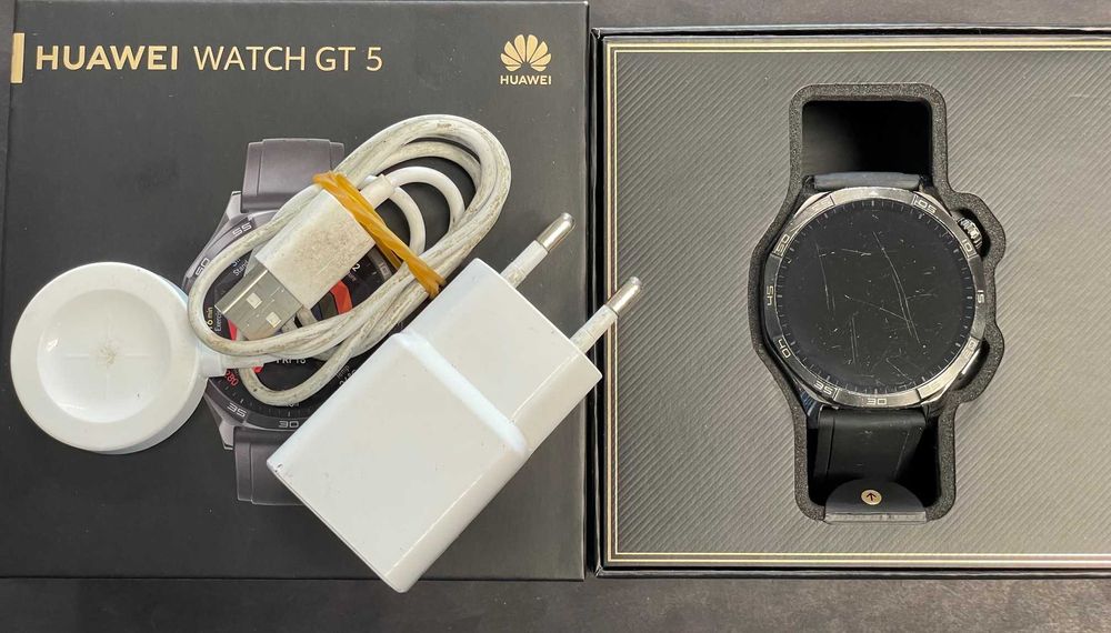 Smartwatch HUAWEI Watch GT 5 Active 46mm Gwarancja Czarny fluoroscencyjny pasek