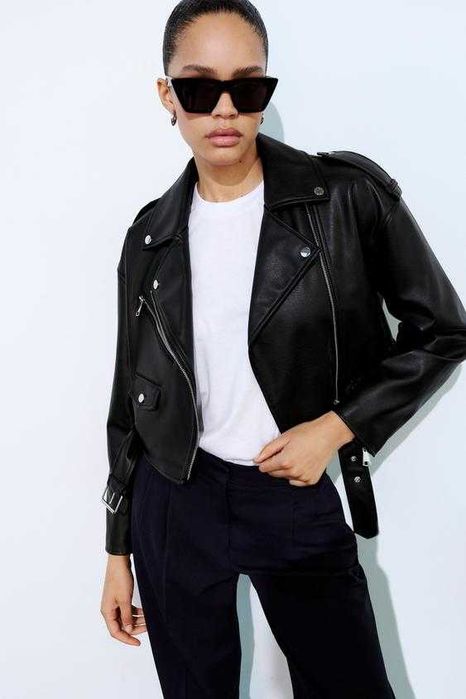 Куртка вкорочена косуха zara
